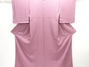 未使用品　のり散らし織り出し一つ紋色無地着物